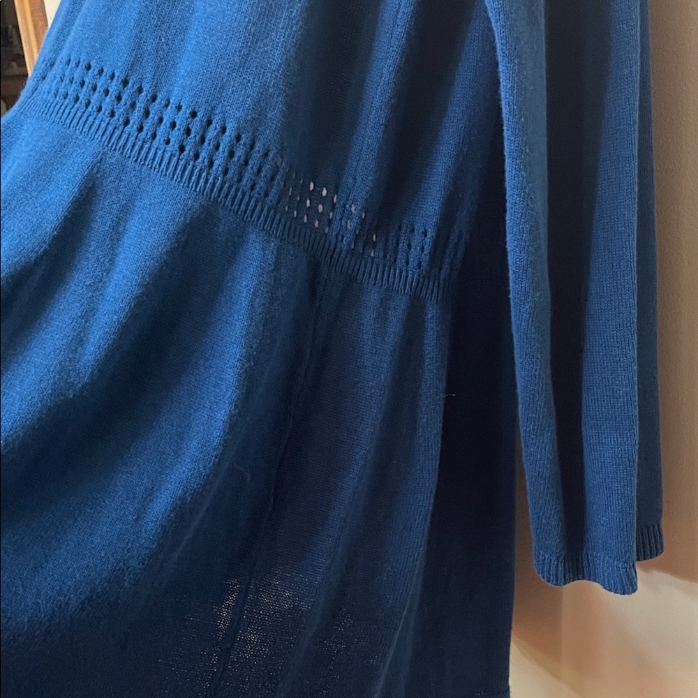 Basic Editions Teal Open Front Cardigan - Picture 6 of 9